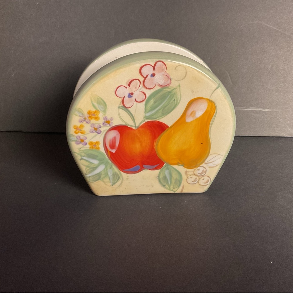 Fruit Design Ceramic Napkin Holder